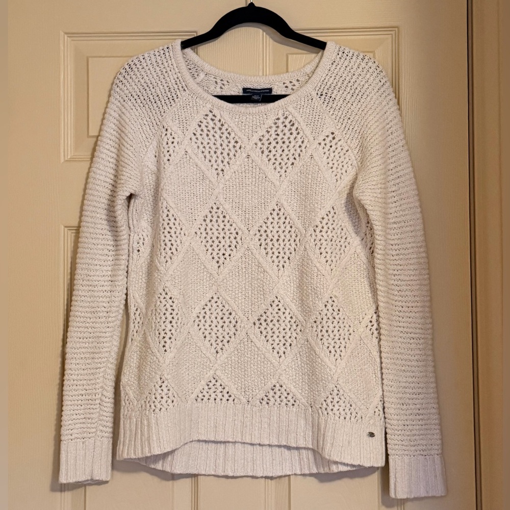 American Eagle Outfitters Cream Sweater